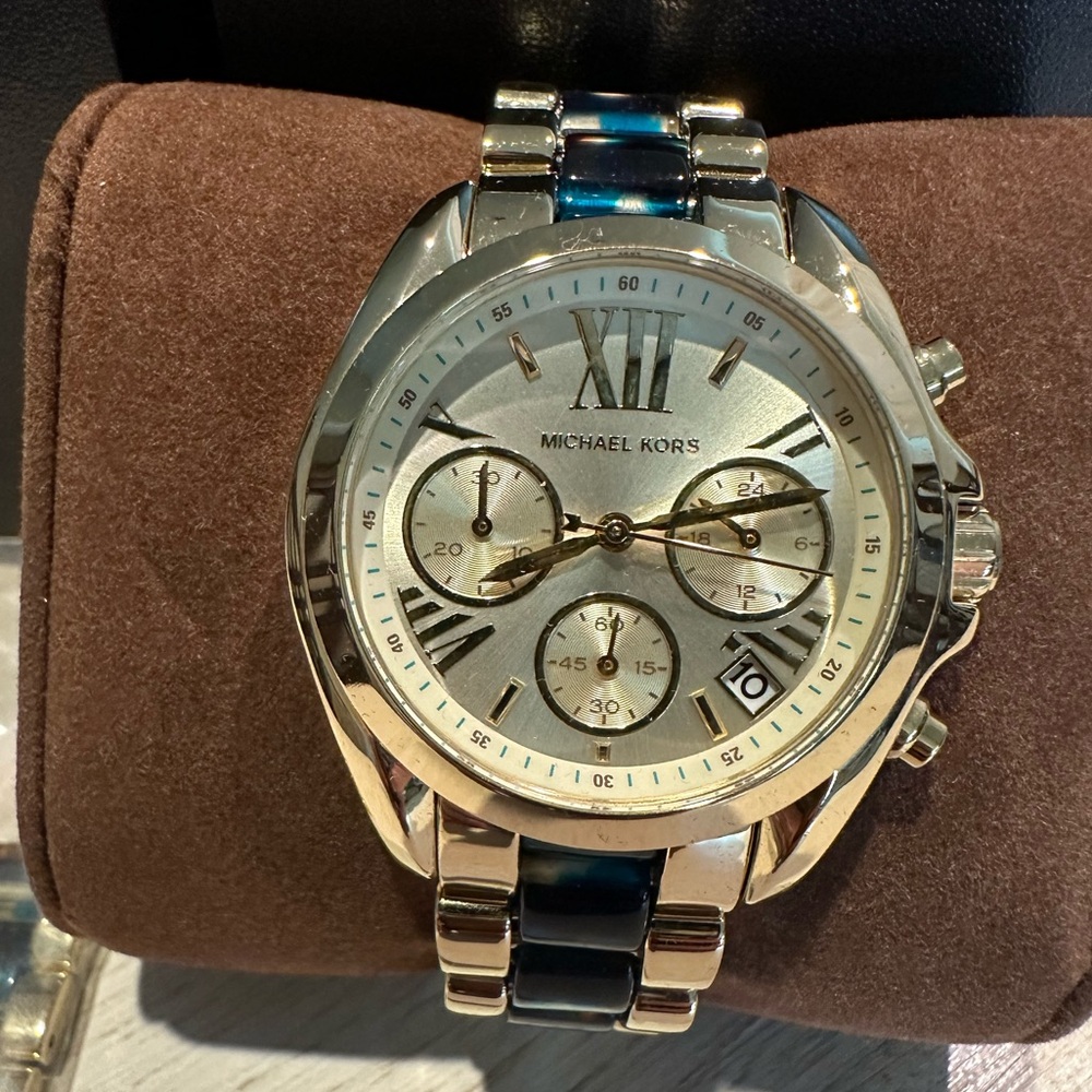 Michael Kors Gold and Teal Women's Watch